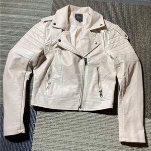 Forever 21 Light Beige Leather Jacket
